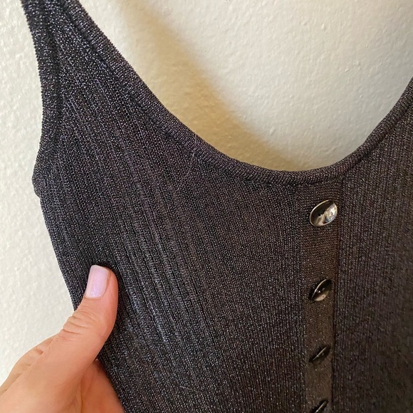 Moeva Women’s Metallic Ribbed One Piece Swimsuit Size XS Resortwear Vacation - Picture 3 of 8